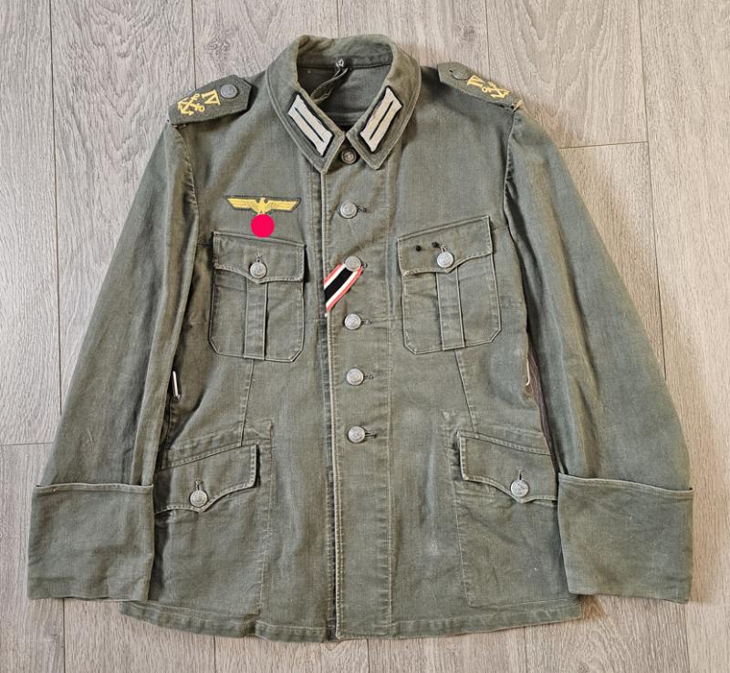 Veste en treillis pour matelot de l'artillerie cotière