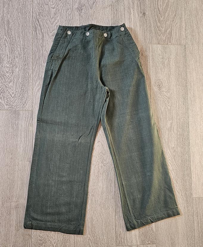 Pantalon de pont vert roseau de la Kriegsmarine