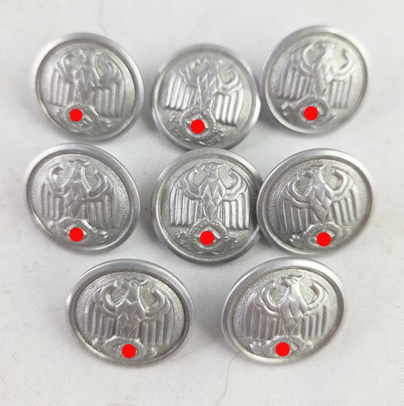 7 Boutons pour fonctionnaires 22mm